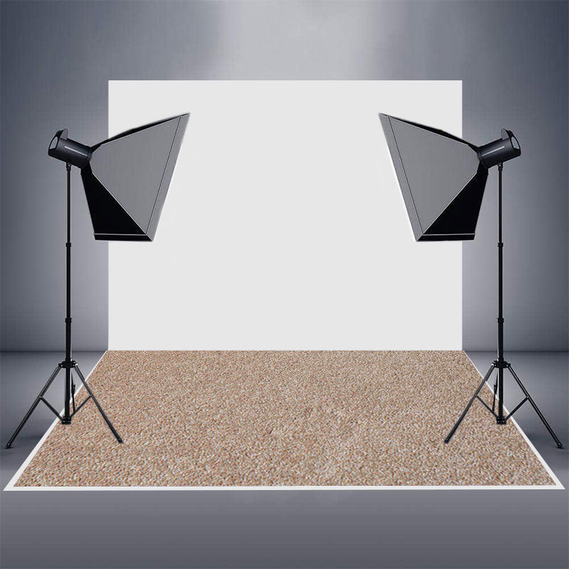 Aperturee - Light Brown Frosted Texture Simple Rubber Floor Mat