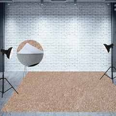 Aperturee - Light Brown Frosted Texture Simple Rubber Floor Mat