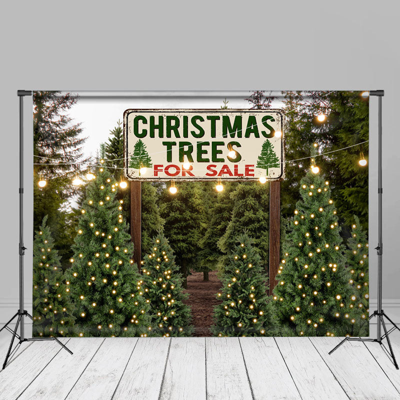 Aperturee - Light Christmas Trees For Sale Pine Forest Backdrop