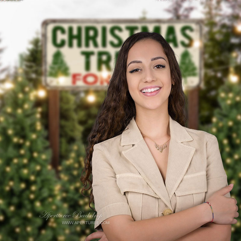 Aperturee - Light Christmas Trees For Sale Pine Forest Backdrop