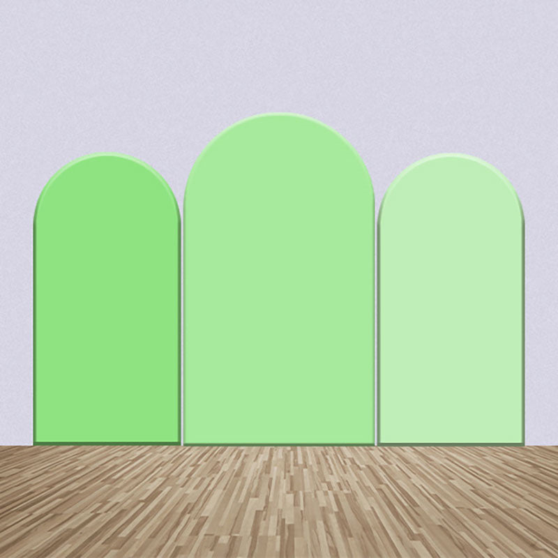 Aperturee - Light Green Colors One Sided Arch Backdrop Kit