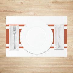 Aperturee - Light Orange Deco Modern Dining Set Of 4 Placemats