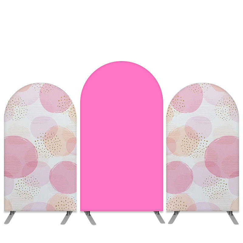 Aperturee Light Pink Pattern Theme Hot Birthday Arch Backdrop Kit