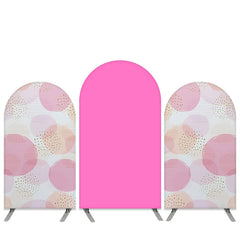 Aperturee Light Pink Pattern Theme Hot Birthday Arch Backdrop Kit