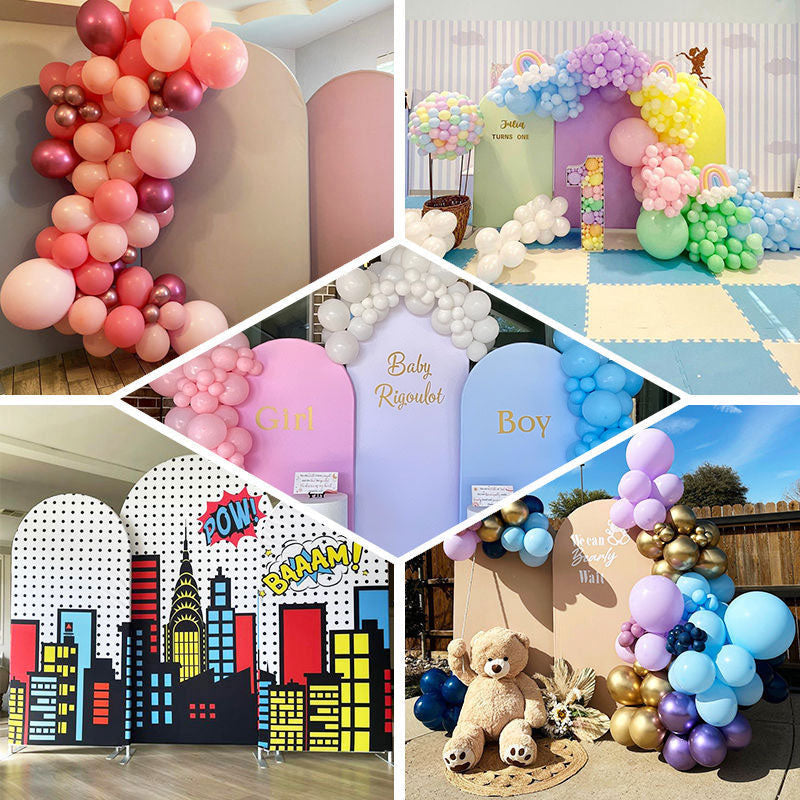 Aperturee - Light Pink Purple Blue Color Party Arch Backdrop Kit