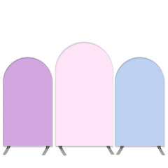 Aperturee Light Pink Theme Blue Birthday Party Arch Backdrop Kit