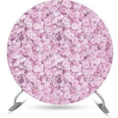 Aperturee - Light Purple Dense Flowers Circle Wedding Backdrop