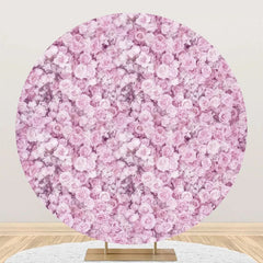 Aperturee - Light Purple Dense Flowers Circle Wedding Backdrop