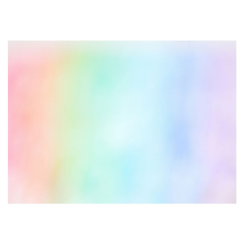 Aperturee - Light Rainbow Gradient Bokeh Photo Rubber Floor Mat