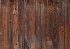 Aperturee - Dirty Reddish Brown Wood Photo Rubber Floor Mat