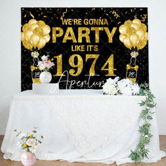 Aperturee - Like Its 1974 Gold Sparkle 50th Birthday Backdrop