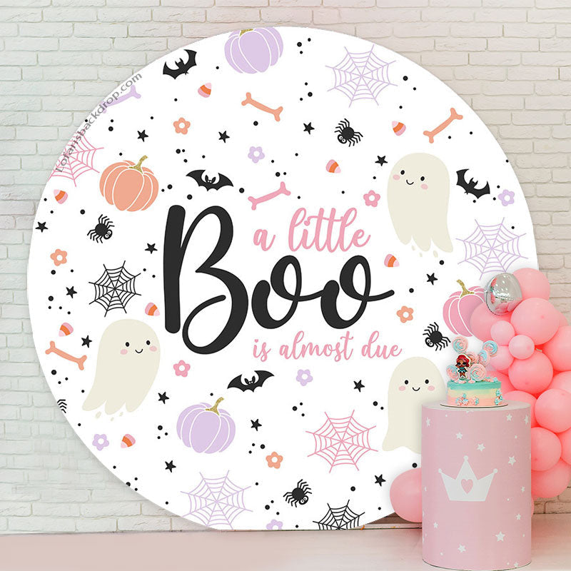 Aperturee - Little Boo Halloween Baby Shower Backdrop For Girls