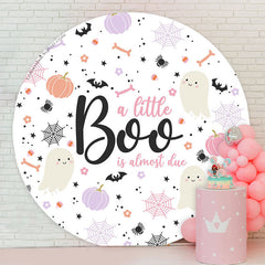 Aperturee - Little Boo Halloween Baby Shower Backdrop For Girls