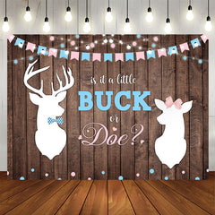 Aperturee - Little Buck or Doe Baby Shower Gender Reveal Backdrop