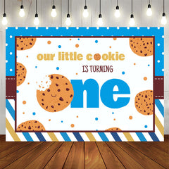 Aperturee - Little Cookie Is Turning One Cute Birthday Backdrop