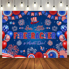 Aperturee - Little Firecracker USA Flag Baby Shower Backdrop