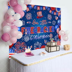 Aperturee - Little Firecracker USA Flag Baby Shower Backdrop