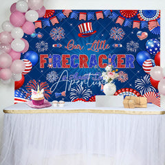 Aperturee - Little Firecracker USA Flag Baby Shower Backdrop