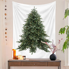 Aperturee - Little Gold Spark Christmas Tree Room Wall Tapestry