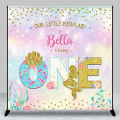 Aperturee - Little Mermaid Bokeh Custom 1st Birthday Backdrop