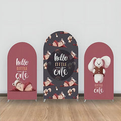 Aperturee - Little One Girl Repeat Rabbit Red Arch Backdrop Kit