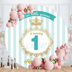 Aperturee - Little Prince Turning One Round Birthday Backdrop