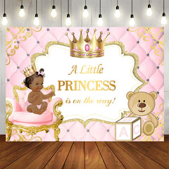 Aperturee - Little Princess and Teddy Bear Baby Shower Backdrop