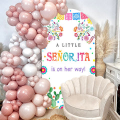 Aperturee - Little Senorita Cactus Baby Shower Arch Backdrop