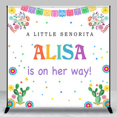 Aperturee - Little Senorita Cactus Custom Baby Shower Backdrop