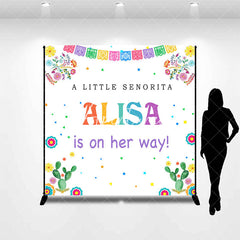 Aperturee - Little Senorita Cactus Custom Baby Shower Backdrop