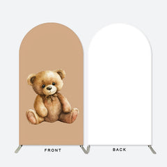 Aperturee - Little Teddy Bear Brown Arch Backdrop For Party Decor