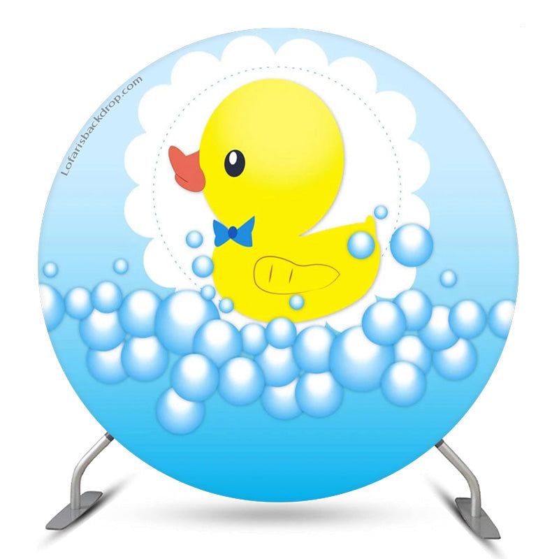 Aperturee - Little Yellow Duck Bubble Blue Round Backdrop Kit