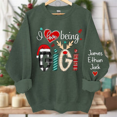 Aperturee - Love Being Elk Mom Kids Custom Christmas Sweatshirt