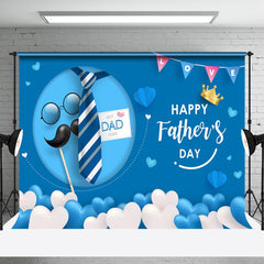 Aperturee - Love Best Dad Ever Blue Moon Fathers Day Backdrop