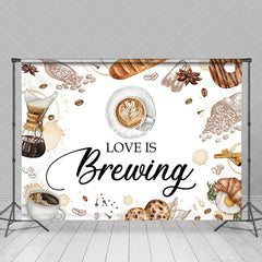 Aperturee - Love Is Brewing Pastry Coffee Wedding Party Backdrop