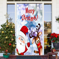 Aperturee - Lovely Bokeh Santa Claus Elk Christmas Door Cover