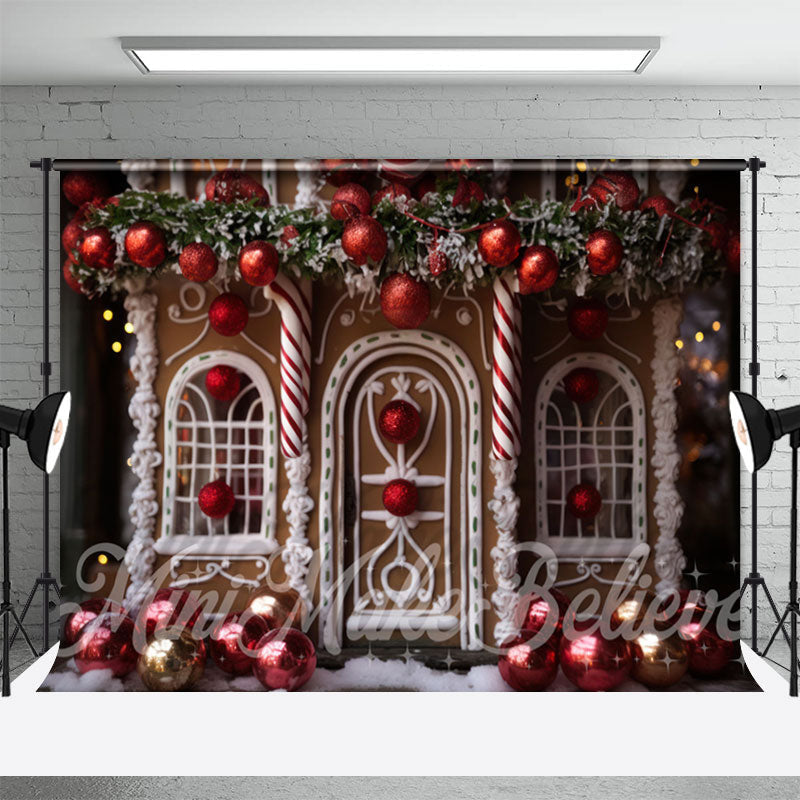 Aperturee - Lovely Candy House Photography Christmas Backdrop