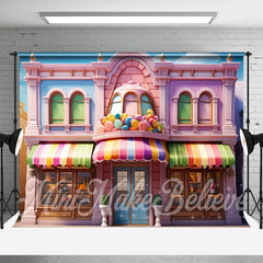 Aperturee - Lovely Candy Shop Photo Birthday Cake Smash Backdrop