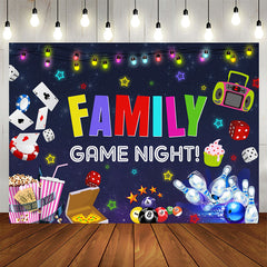 Aperturee - Lovely Family Game Night Happy Birthday Backdrop