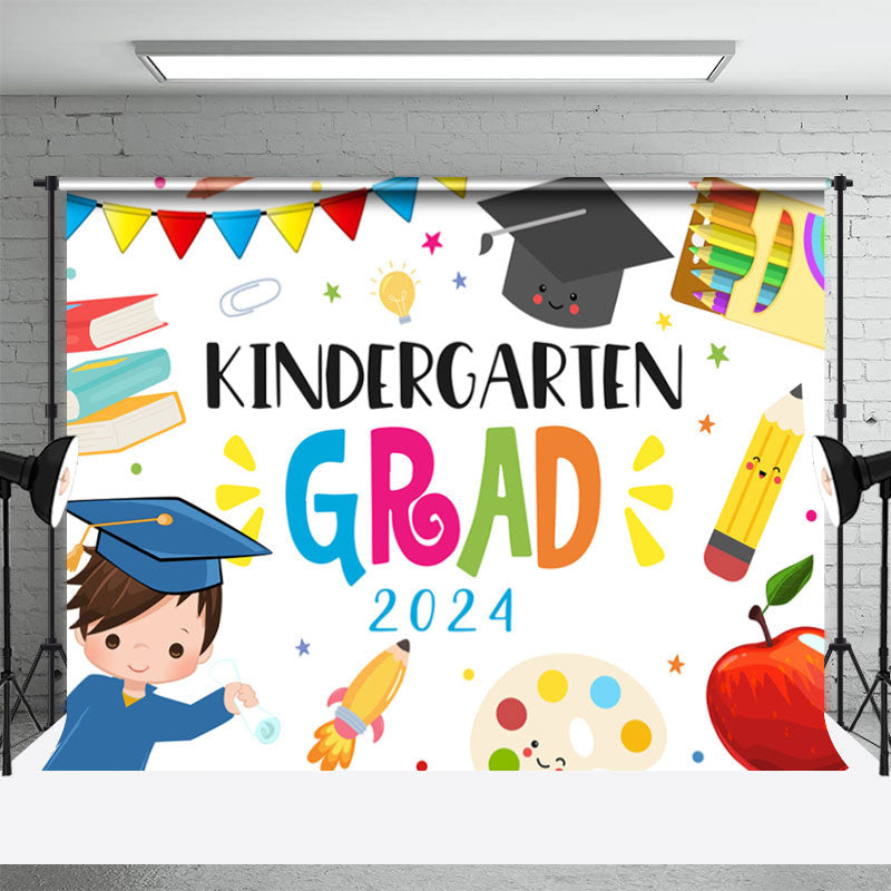 Aperturee - Lovely Kindergraten Grad 2024 Backdrop For Photo