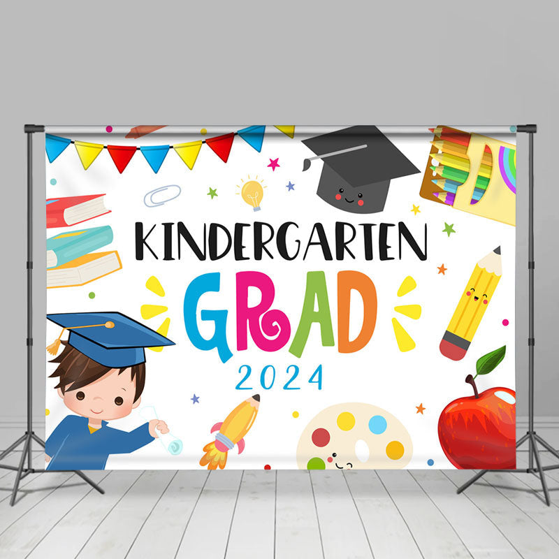 Aperturee - Lovely Kindergraten Grad 2024 Backdrop For Photo