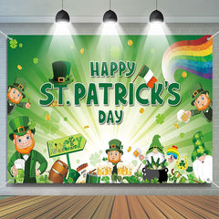 Aperturee - Lucky Green Light Beer Elf St Patricks Day Backdrop