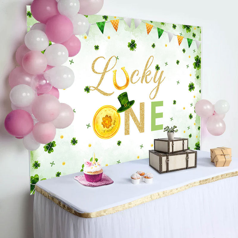 Aperturee - Lucky One St Patricks Day 1st Birthday Backdrop