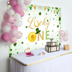 Aperturee - Lucky One St Patricks Day 1st Birthday Backdrop