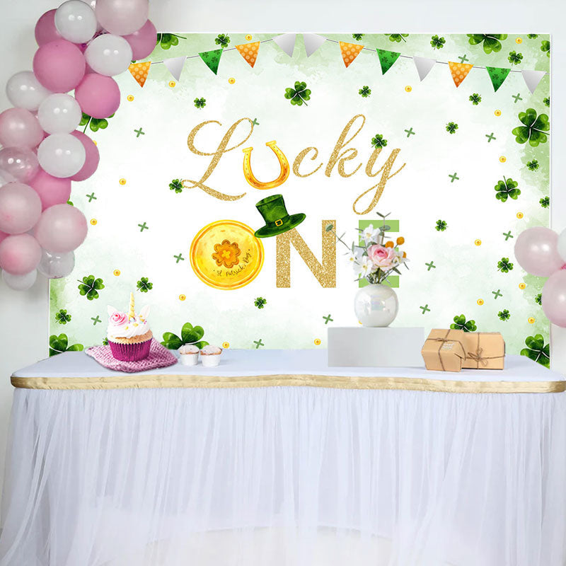 Aperturee - Lucky One St Patricks Day 1st Birthday Backdrop