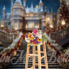 Aperturee - Luxurious Castle Photography Christmas Backdrop