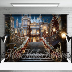 Aperturee - Luxurious Castle Photography Christmas Backdrop