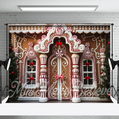 Aperturee - Luxury Gingerbread Candy House Christmas Backdrop