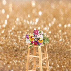 Aperturee - Luxury Gold Glitter Texture Bokeh Photo Backdrop