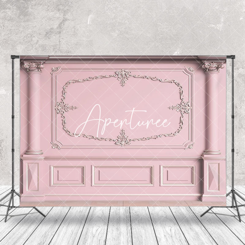 Aperturee - Luxury Royal Pink Retro Wall Photography Backdrop